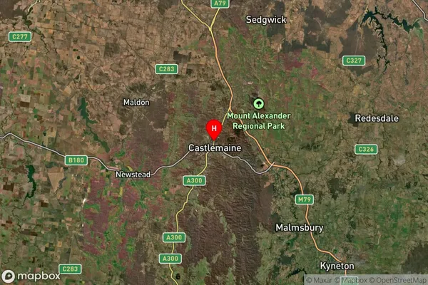 Castlemaine,Victoria Satellite Map