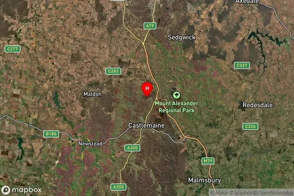 Barkers Creek,Victoria Satellite Map