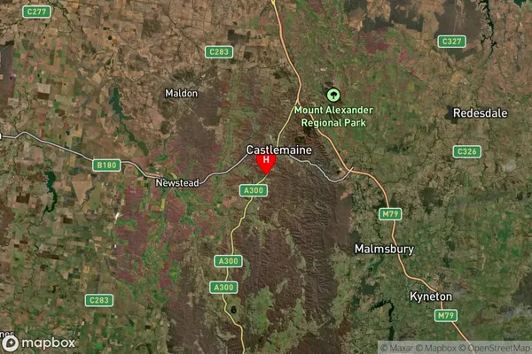 Campbells Creek,Victoria Satellite Map