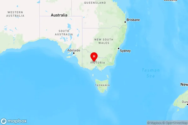 Chewton Bushlands,Victoria Region Map