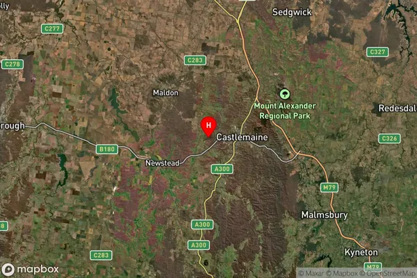 Muckleford,Victoria Satellite Map