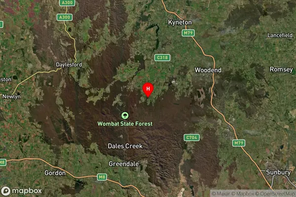 North Blackwood,Victoria Satellite Map