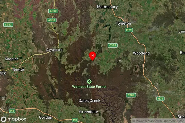 Trentham,Victoria Satellite Map