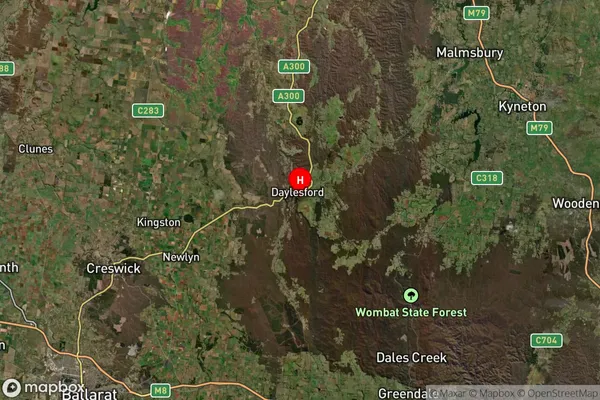 Daylesford,Victoria Satellite Map