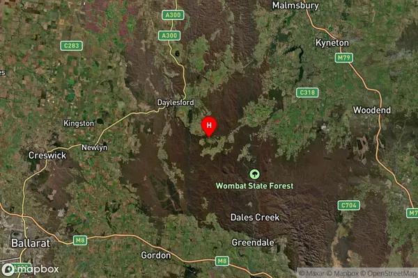 Bullarto,Victoria Satellite Map