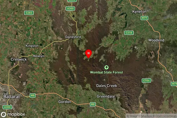 Bullarto South,Victoria Satellite Map