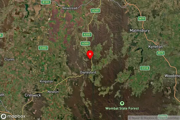 Dry Diggings,Victoria Satellite Map