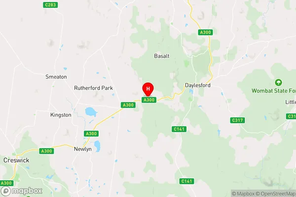 Eganstown,Victoria Area Map