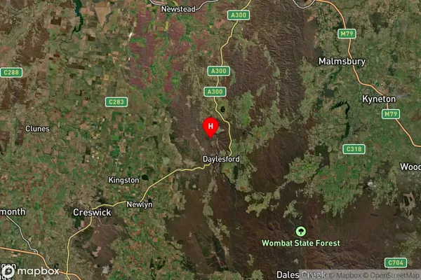 Hepburn,Victoria Satellite Map