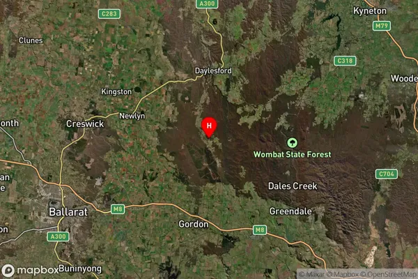 Korweinguboora,Victoria Satellite Map