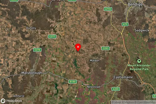 Baringhup,Victoria Satellite Map