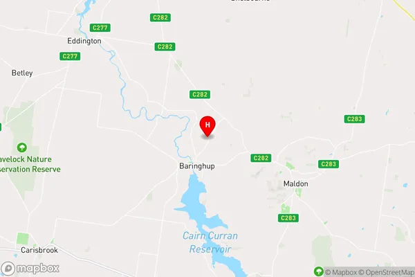 Baringhup,Victoria Area Map