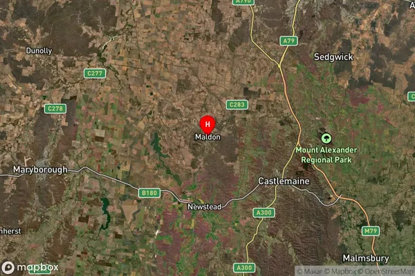 Maldon,Victoria Satellite Map