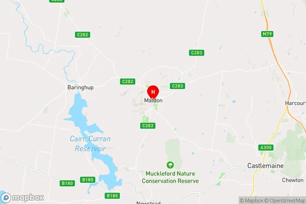 Maldon,Victoria Area Map