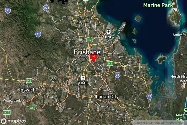 Greenslopes,Queensland Satellite Map