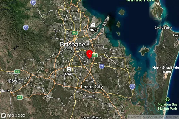 Mansfield Bc,Queensland Satellite Map