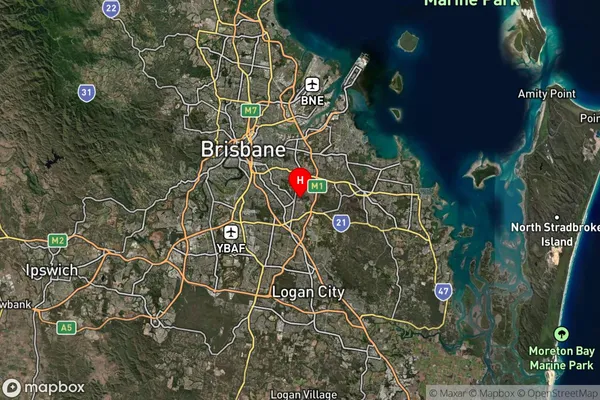 Mansfield Dc,Queensland Satellite Map