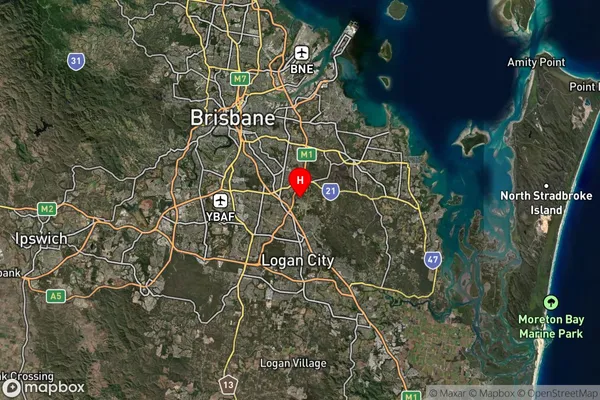 Rochedale,Queensland Satellite Map