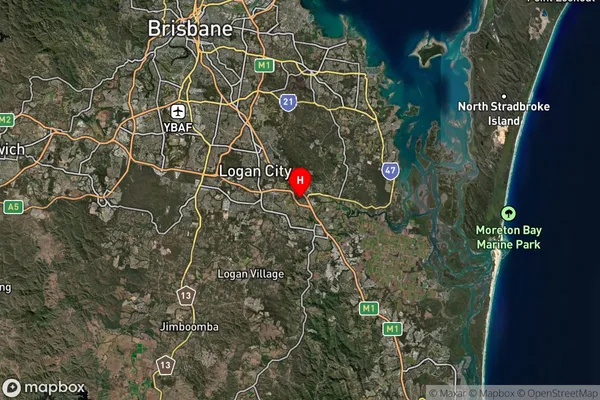 Tanah Merah,Queensland Satellite Map