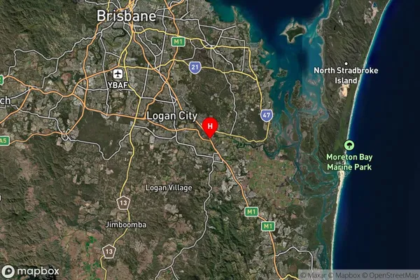 Loganholme Dc,Queensland Satellite Map