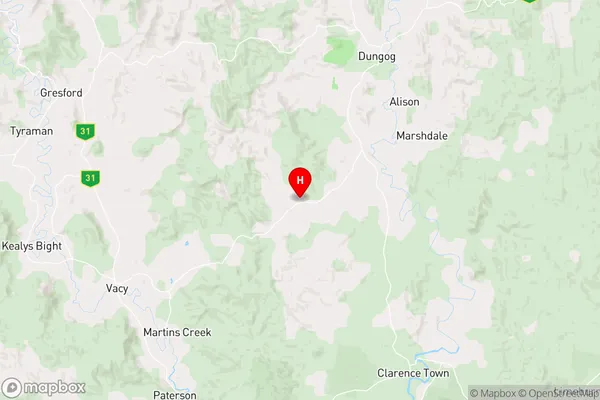 Wallarobba,New South Wales Area Map