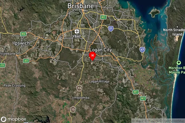 Crestmead Dc,Queensland Satellite Map