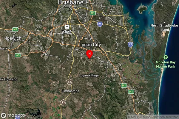 Logan Reserve,Queensland Satellite Map