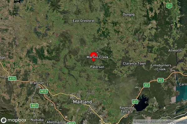 Paterson,New South Wales Satellite Map