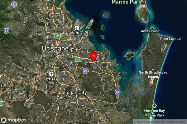 Capalaba,Queensland Satellite Map