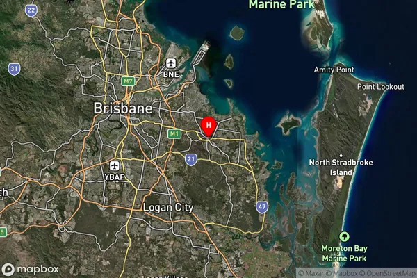 Capalaba Bc,Queensland Satellite Map