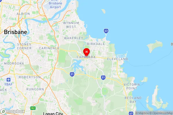 Capalaba Bc,Queensland Area Map