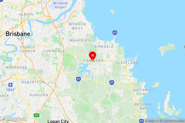 Capalaba Dc,Queensland Area Map