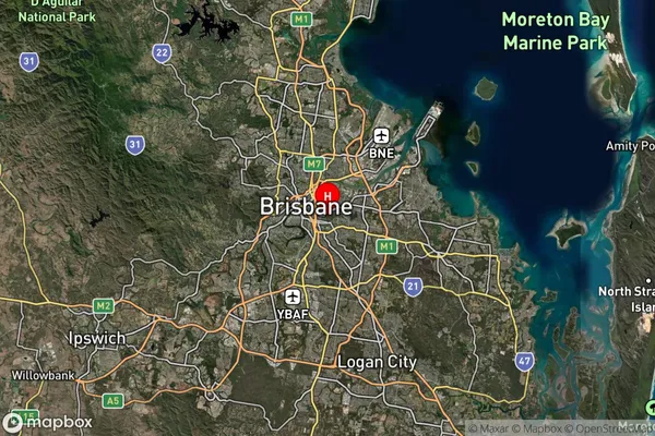 East Brisbane,Queensland Satellite Map