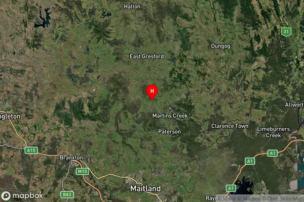 Vacy,New South Wales Satellite Map