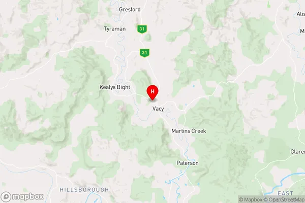 Vacy,New South Wales Area Map