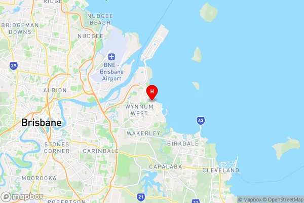 Wynnum,Queensland Area Map