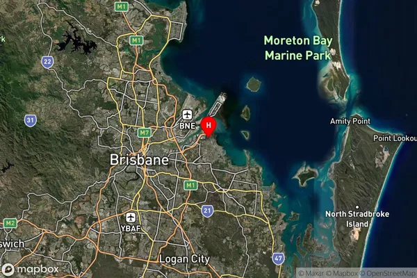 Wynnum North,Queensland Satellite Map