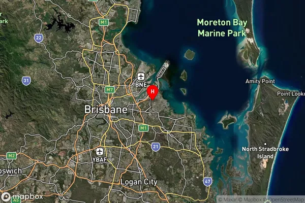 Wynnum West,Queensland Satellite Map