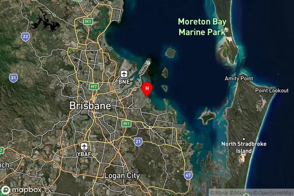 Manly,Queensland Satellite Map