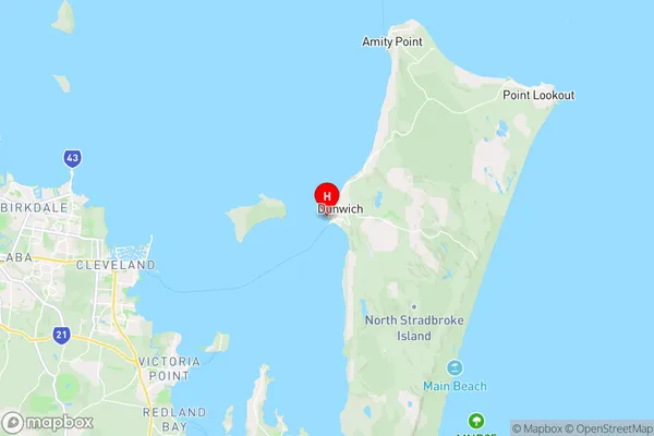 Dunwich,Queensland Area Map