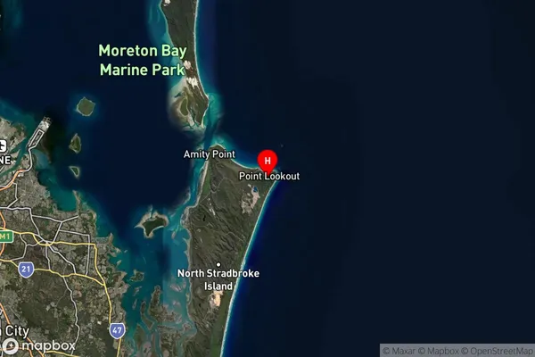 Point Lookout,Queensland Satellite Map