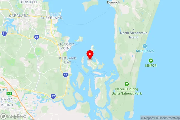 Macleay Island,Queensland Area Map