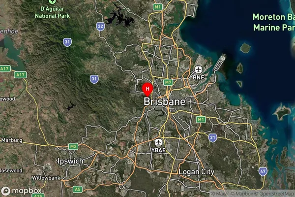 Bardon,Queensland Satellite Map