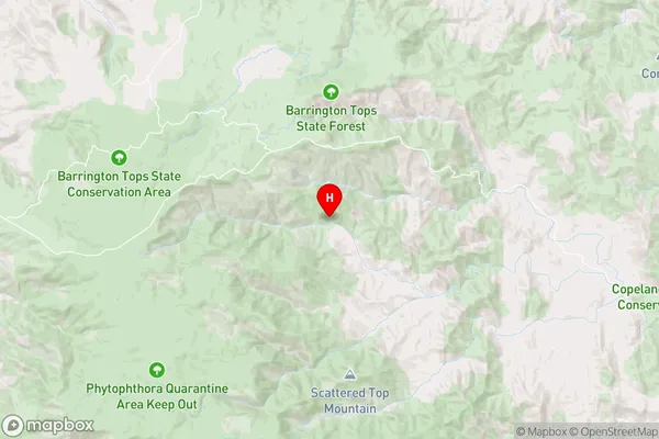 Barrington Tops,New South Wales Area Map