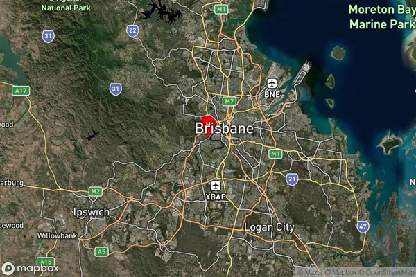 Toowong Bc,Queensland Satellite Map