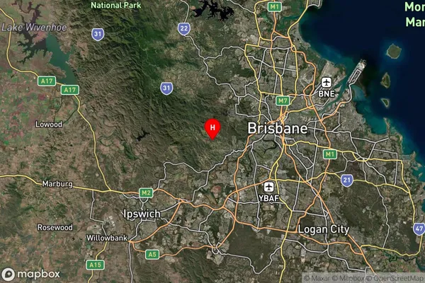 Brookfield,Queensland Satellite Map