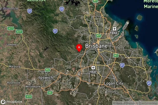 Kenmore Hills,Queensland Satellite Map