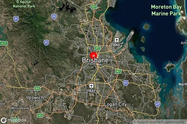 South Brisbane,Queensland Satellite Map