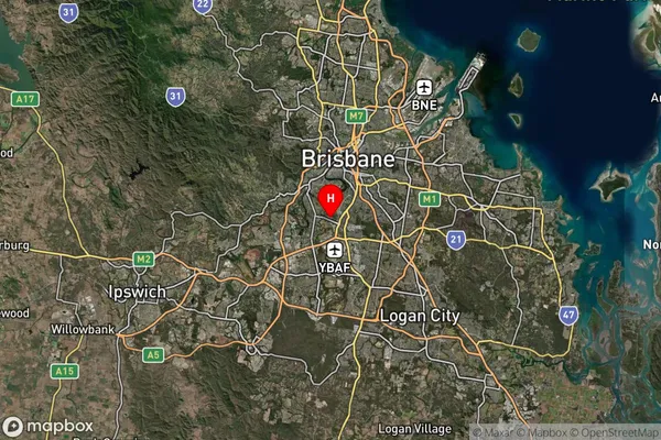 Brisbane Market,Queensland Satellite Map