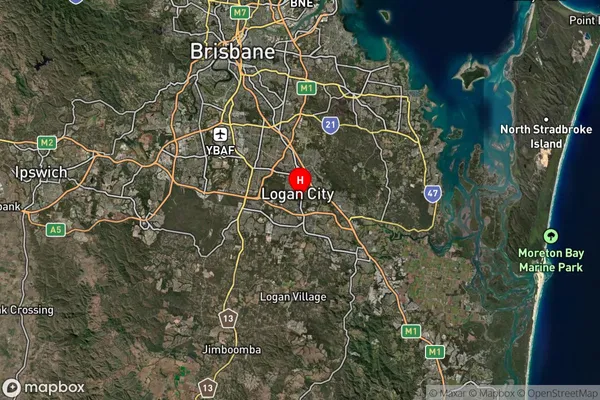 Kingston,Queensland Satellite Map